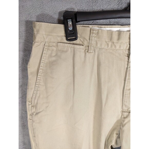 Polo Ralph Lauren Preston Pants Men 36x32 Beige Khaki Flat Front Preppy - Picture 2 of 8